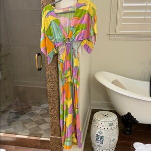 Colorful Abstract Maxi Dress SHOW ME YOUR MUMU worn once
